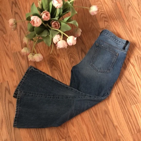 Alexander Wang 100% Cotton Medium Wash Low Rise Ankle Crop Kick Flare Jean 27 6 - Picture 7 of 10